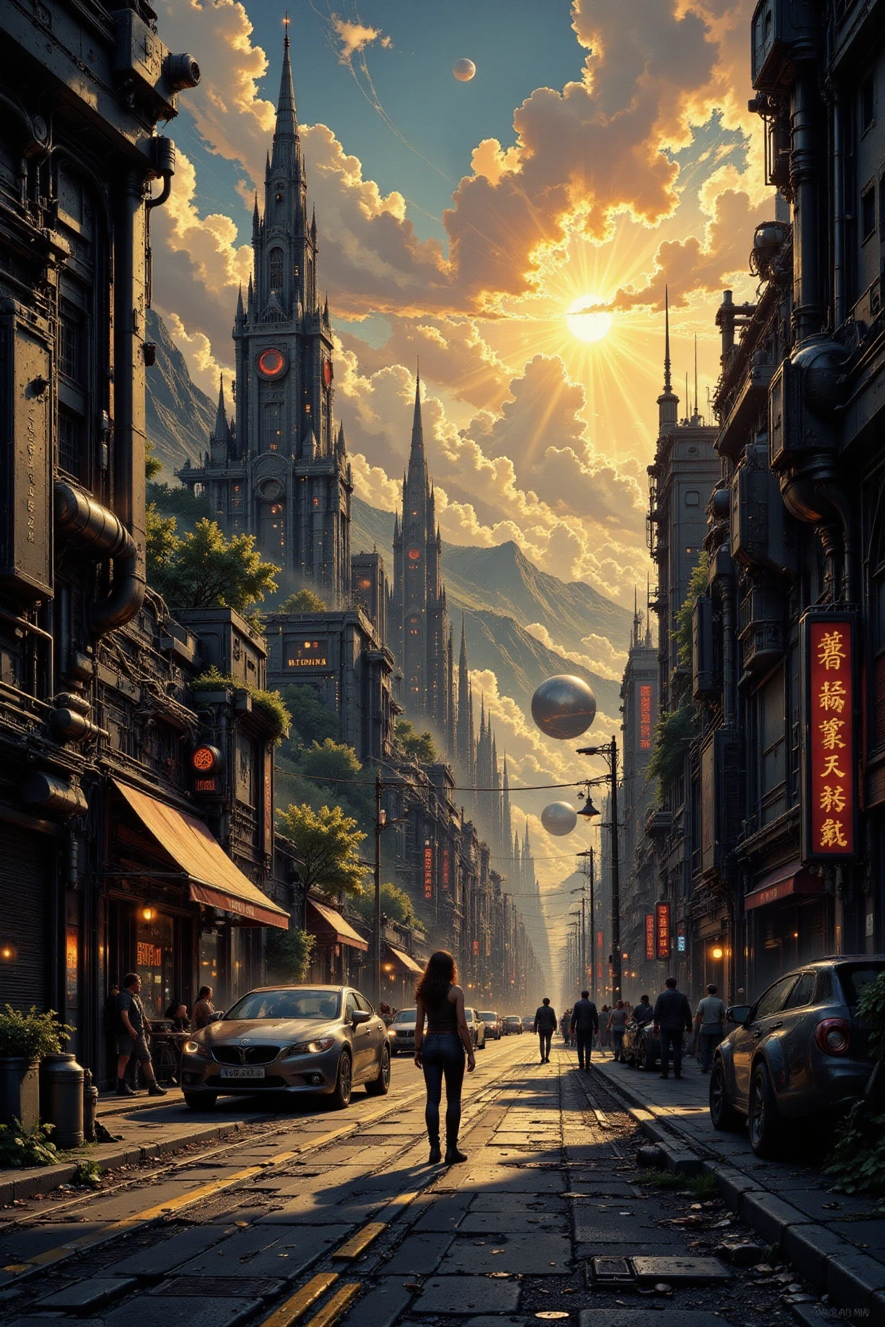 00352p-city street beautiful misterious futuristic sci fi cyberpunk by Edurock.webp